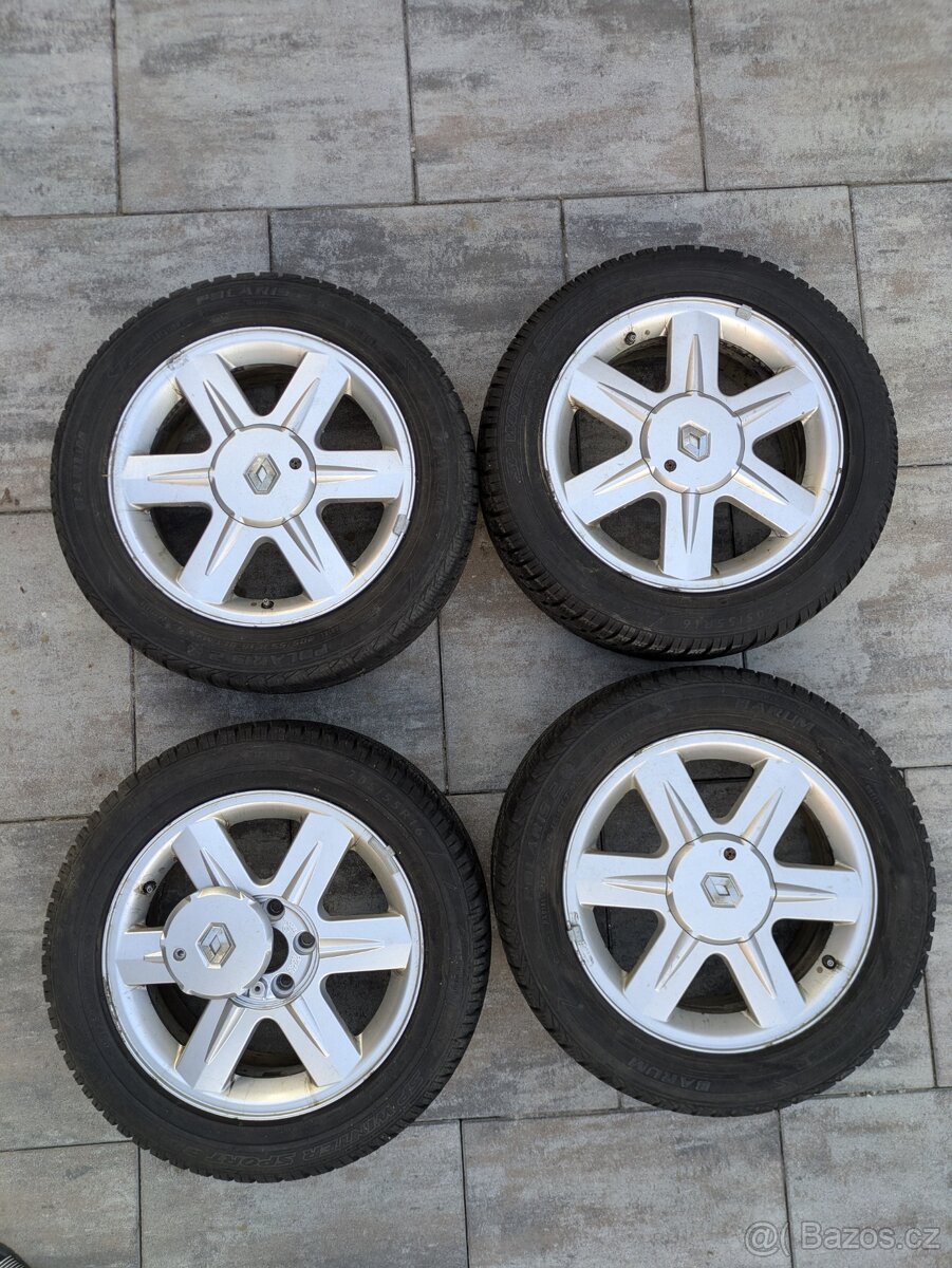 ALU disky Renault 5x108 zimní pneu Dunlop/Barum 205/55R16