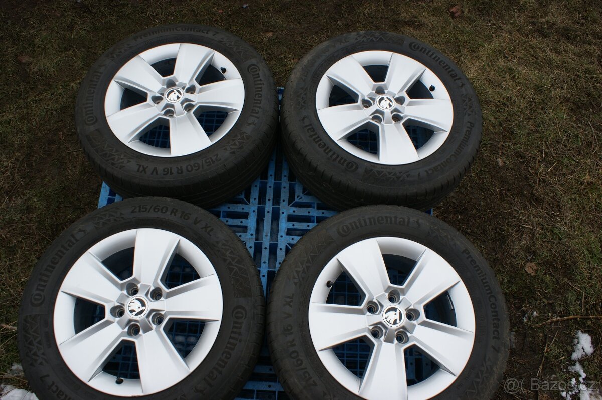 peknna original alu Skoda 5x112 take Audi Seat VW letni pneu