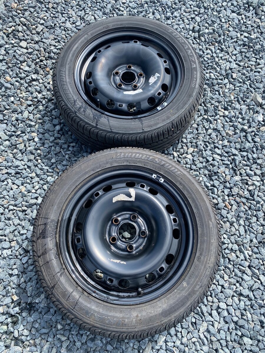 2x letní kolo škoda fabia 195/55r15 5x100