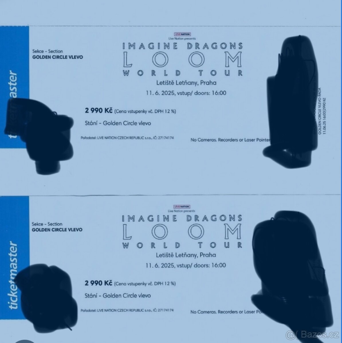 2x vstupenky Imagine Dragons v Praze 11.6.2025