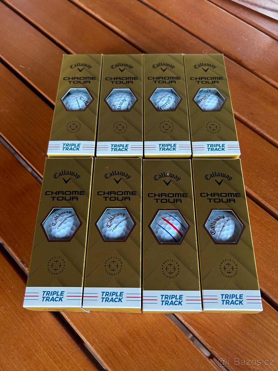 Nové 24ks Callaway Chrome Tour Triple Track golfové míčky