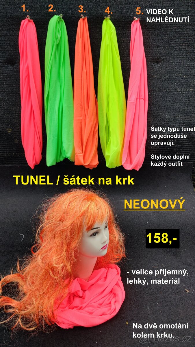 Šátky, šály, šálky, tunely....15% sleva na vše