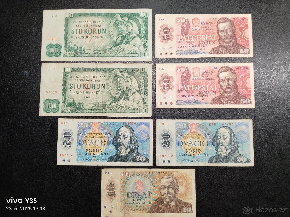 Bankovky Československo 1961 - 1988
