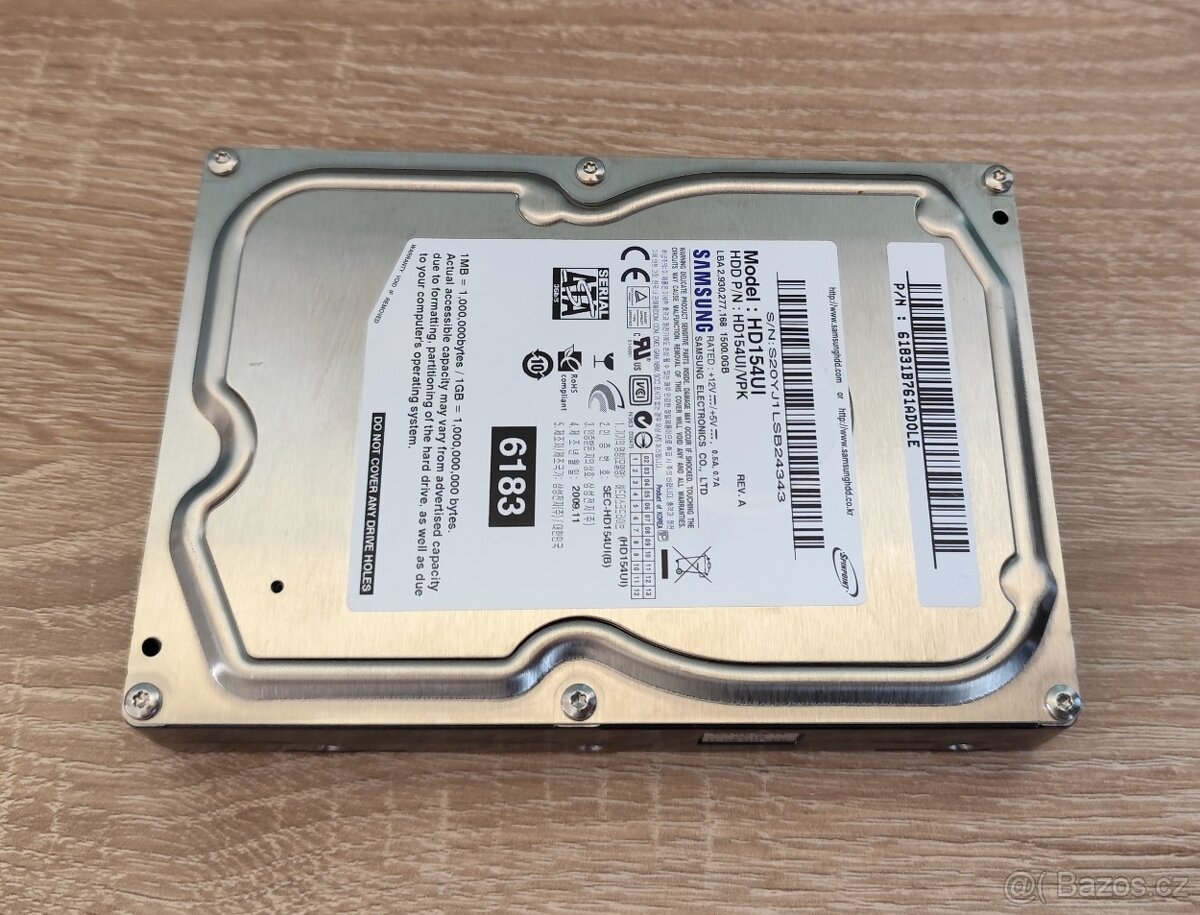 3,5" SATA HDD 1,5 TB (1500 GB) SAMSUNG HD154UI