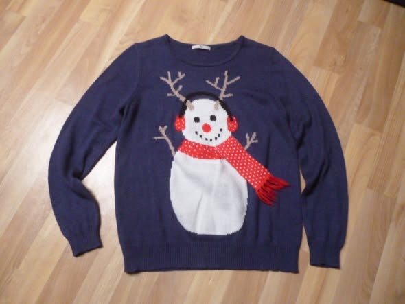 vánoční svetr sněhulák vel.M-L