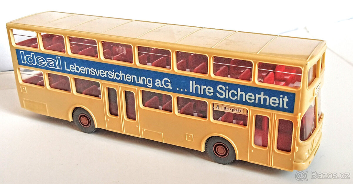 Wiking. MAN autobus. Patrový. IDEAL. Délka 13cm. 1:87.