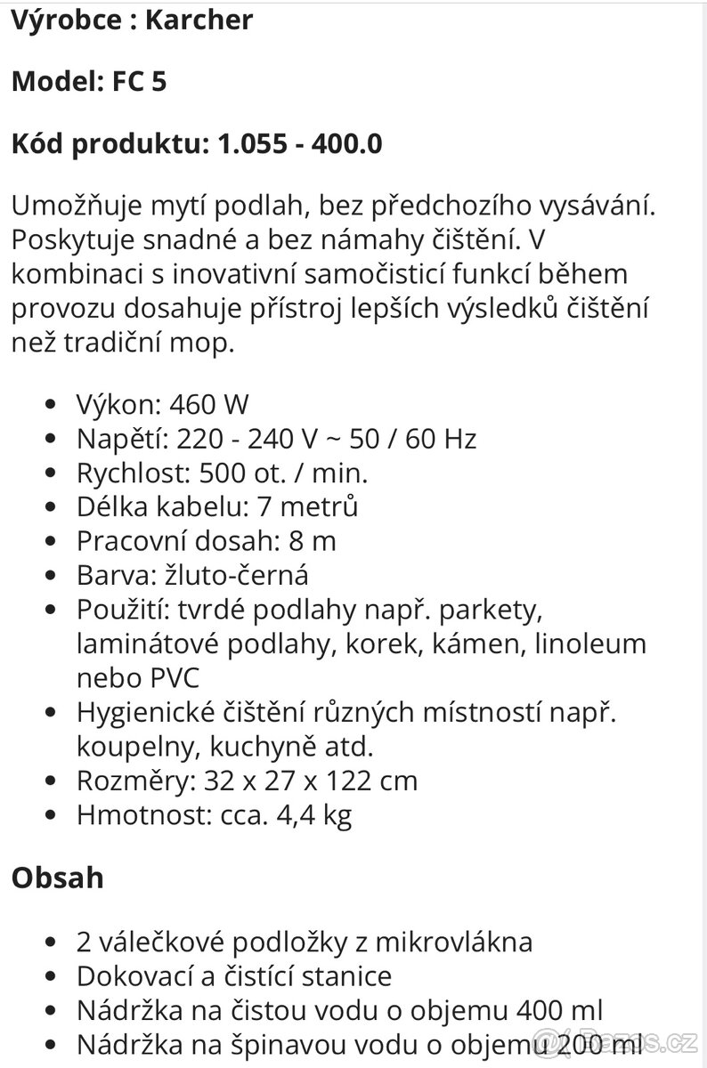 Podlahový vysavač s vytíráním
