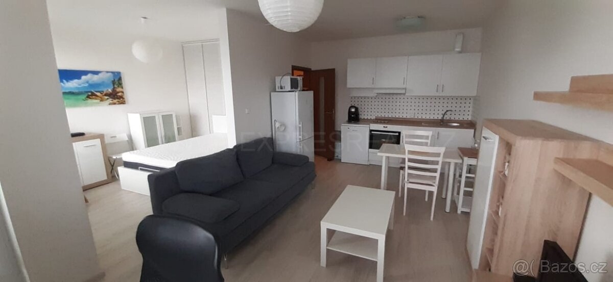Pronájem bytu 1+kk s gar.stáním, 46 m² Praha- nám. Junkových