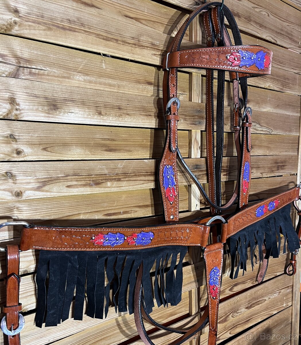 Westernový set hnědý barevný