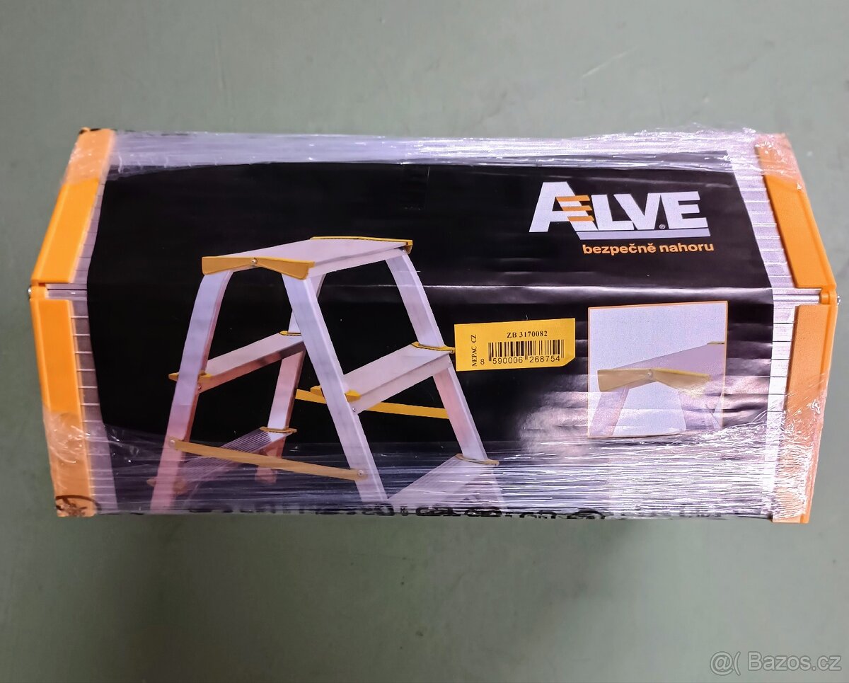 Hliníkové schůdky Alve - 2 příčky oboustranné - NOVÉ