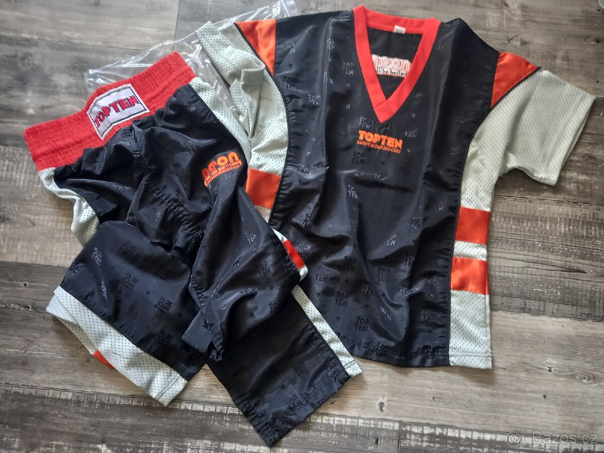 Uniforma PointFighting TOP TEN Mesh NEON černá - vel 150