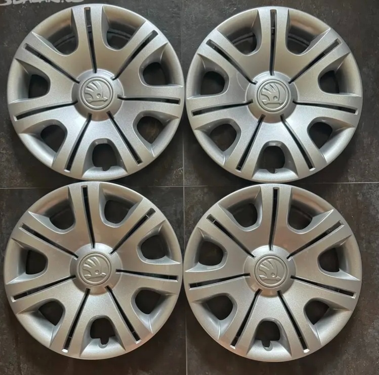 Poklice Škoda 14" 4ks - Nové, nepoužité