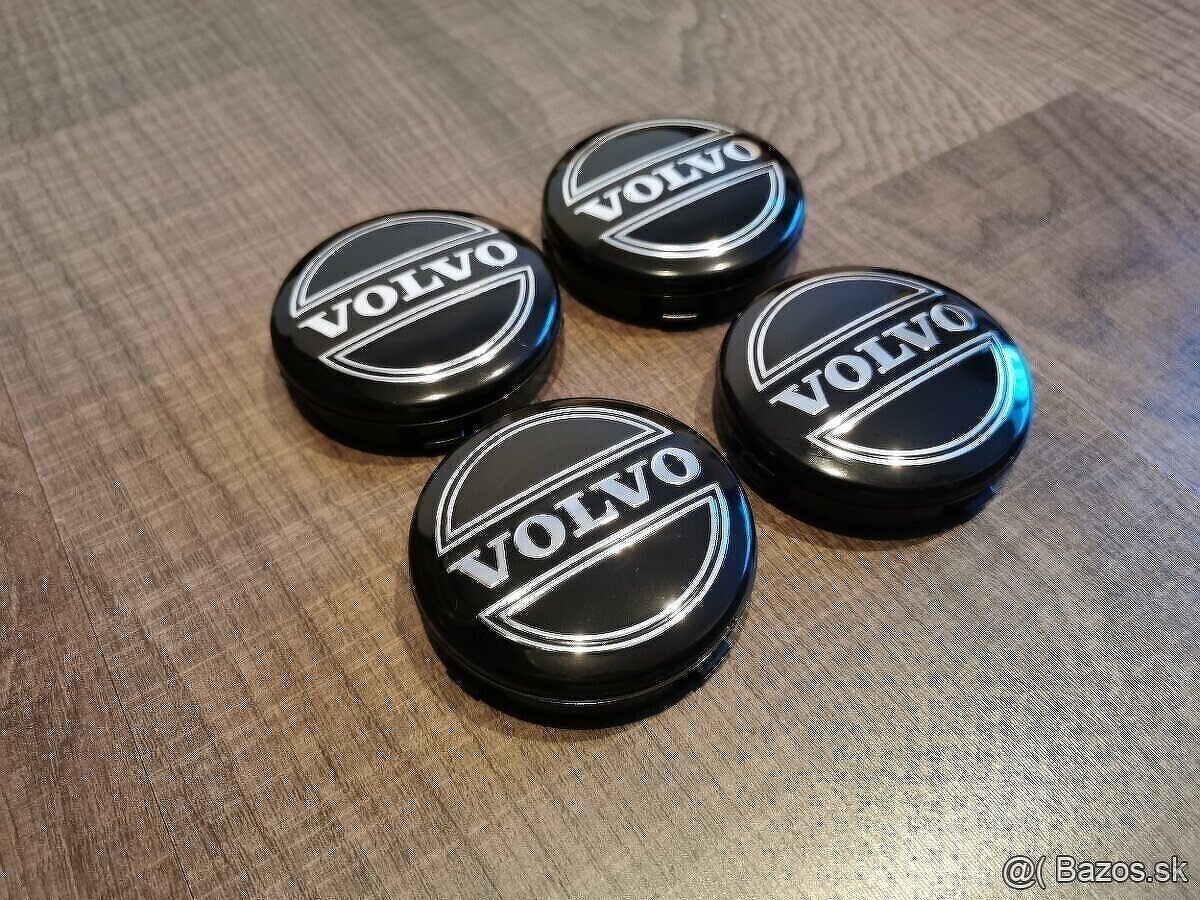 Středové krytky/pokličky - Volvo 64mm černé