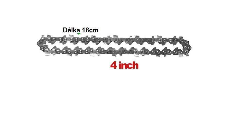 Řetěz na AKU pilu 4" , 1/4, 4", 28 článků