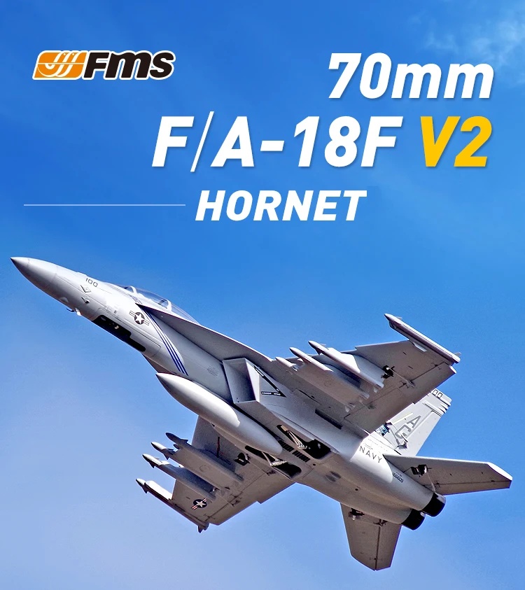 RC Letadlo JET FMS 70mm EDF F/A-18F V2 Super Hornet