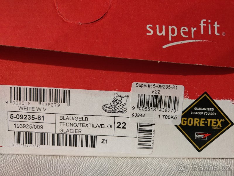 Superfit boty zimní, vel. 22, gore-tex