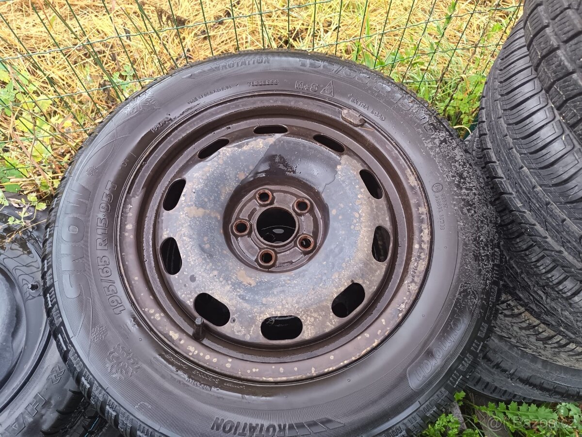R15 zimní kola Octavia 1 plech 195/65 R15...5x100, 6mm