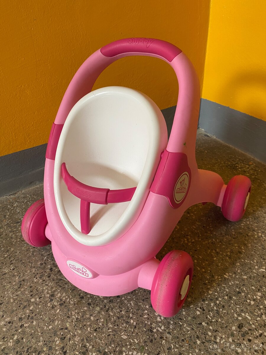 Chodítko / kočárek pro panenku SMOBY Minikiss