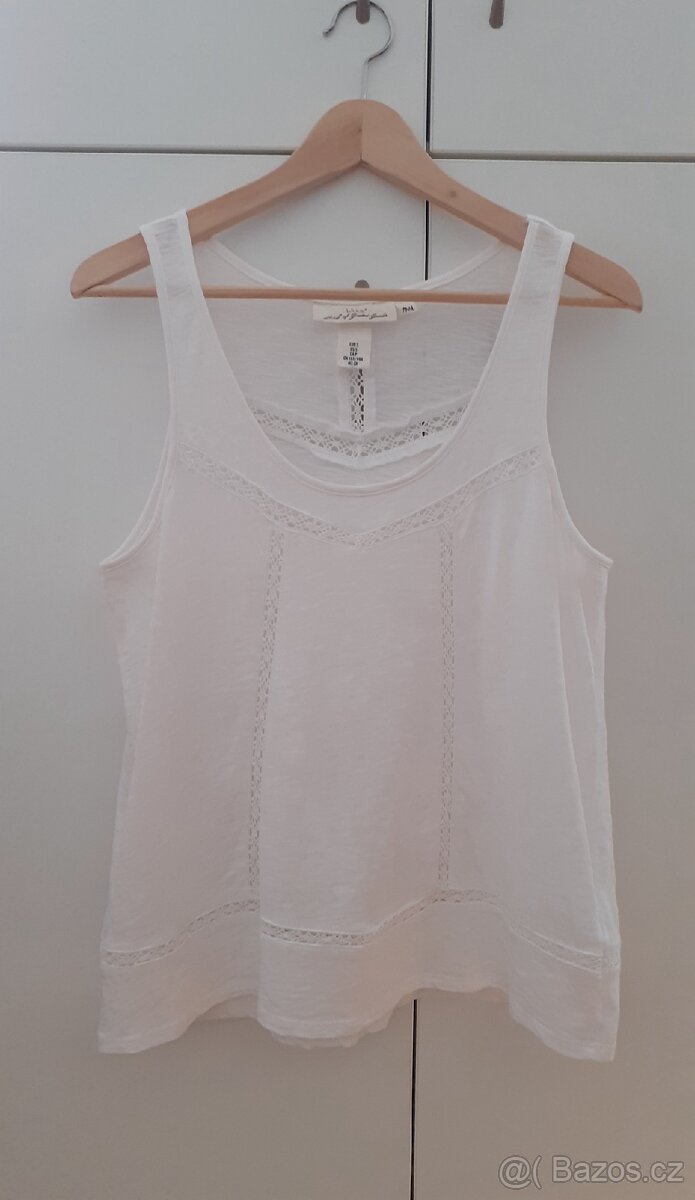 Bílý top s krajkou H&M