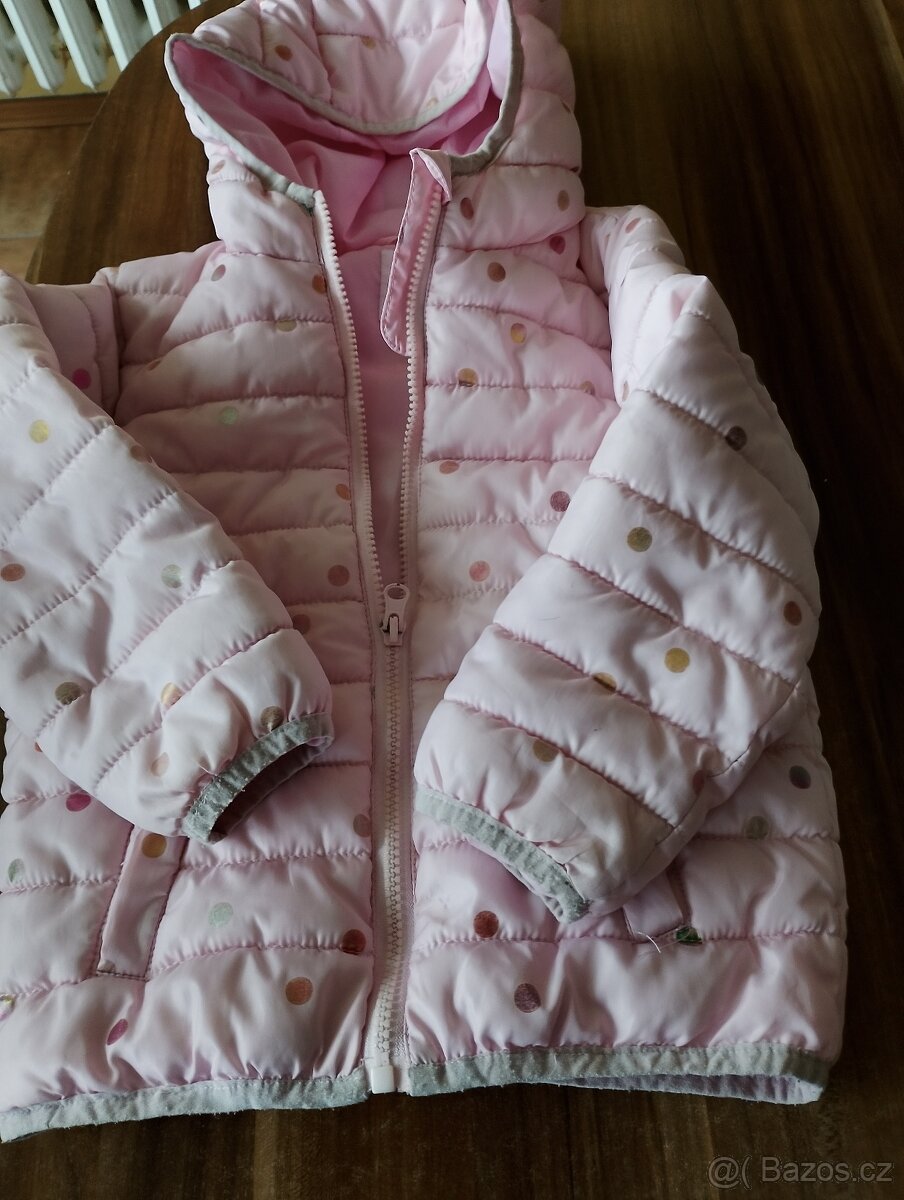 Dívčí růžová zimní bunda Fox and Bunny vel. 110 cm