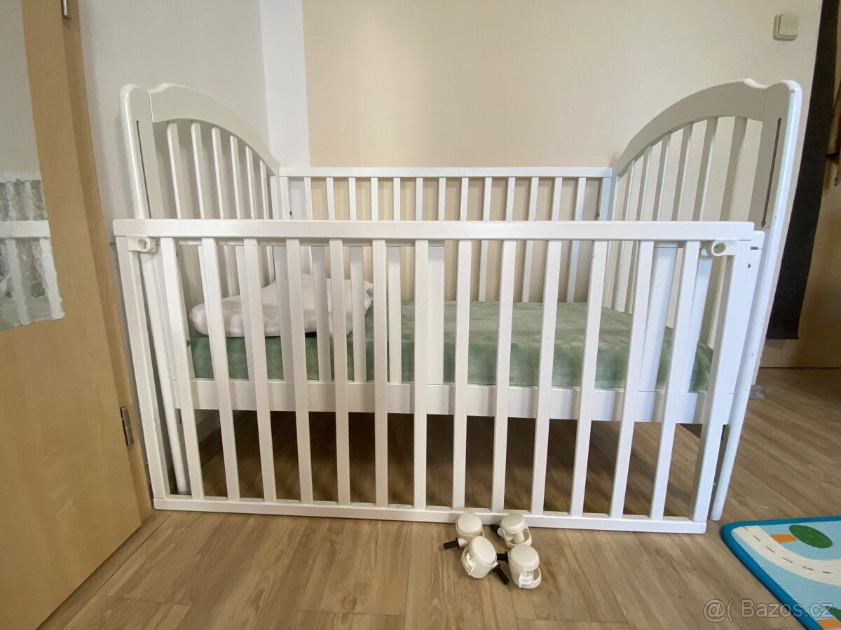 Dětská postýlka 120x60 2 v 1 vč. Matrace scarlett Agáta