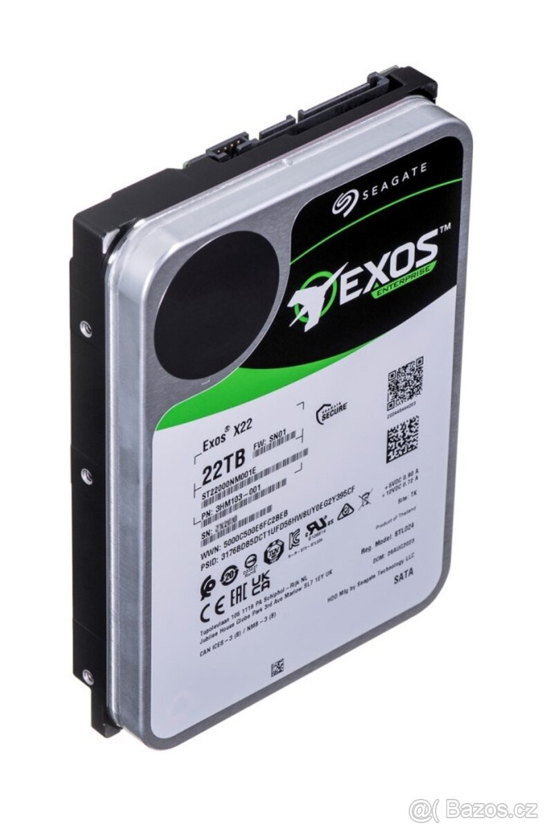 2x Seagate EXOS X 22TB CMR SATA záruka 06/2026