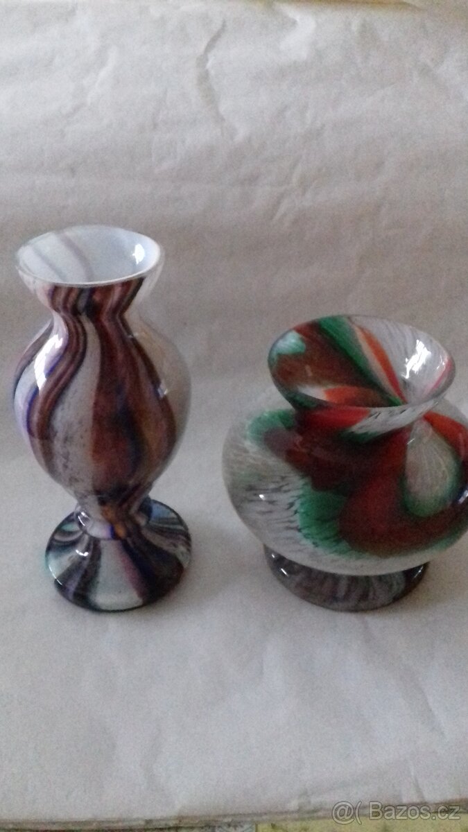 VÁZY Z BROKOVÉHO SKLA // KOŘENKY RUČNĚ MALOVANÉ
