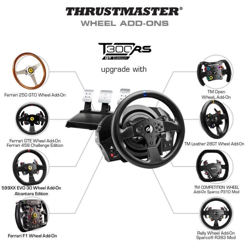 Volant Thrustmaster T300 RS a 3-pedály + záv. sedačku v zár