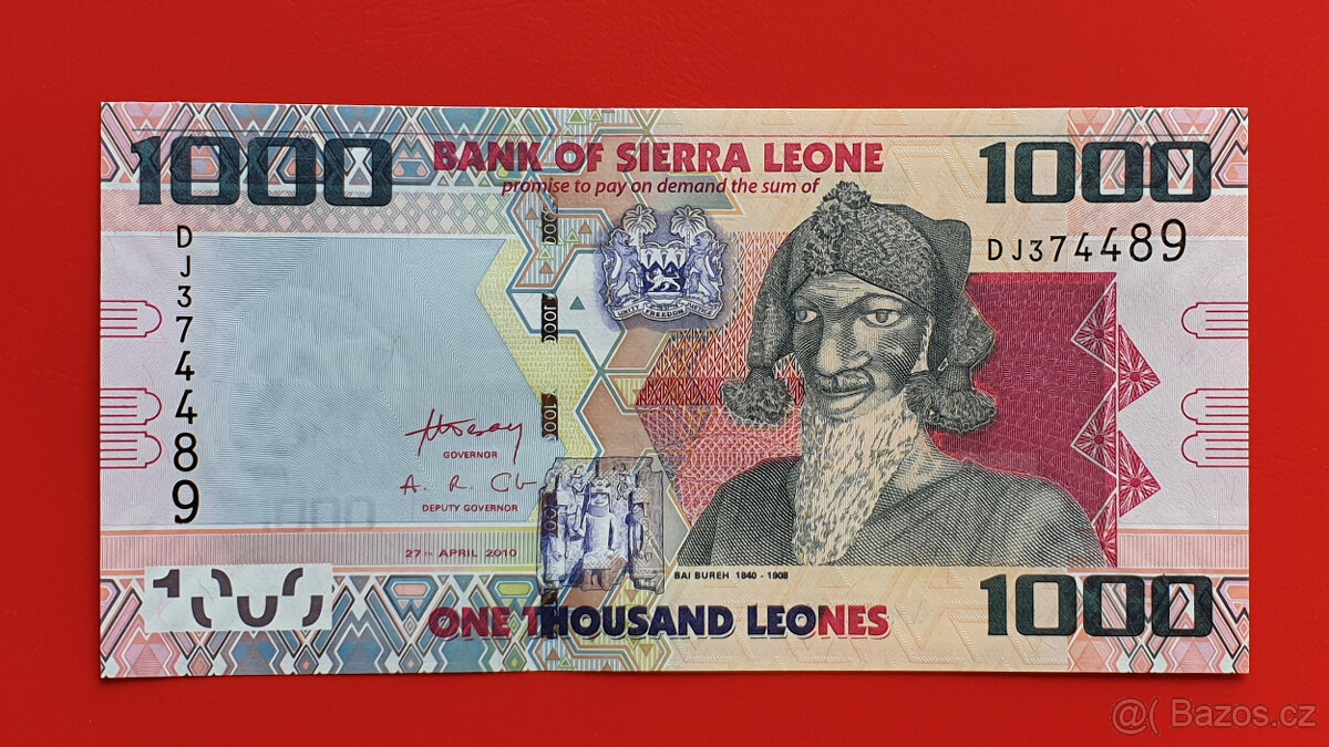 Bankovka SIERRA LEONE 1000 Leones rok 2010 stav UNC