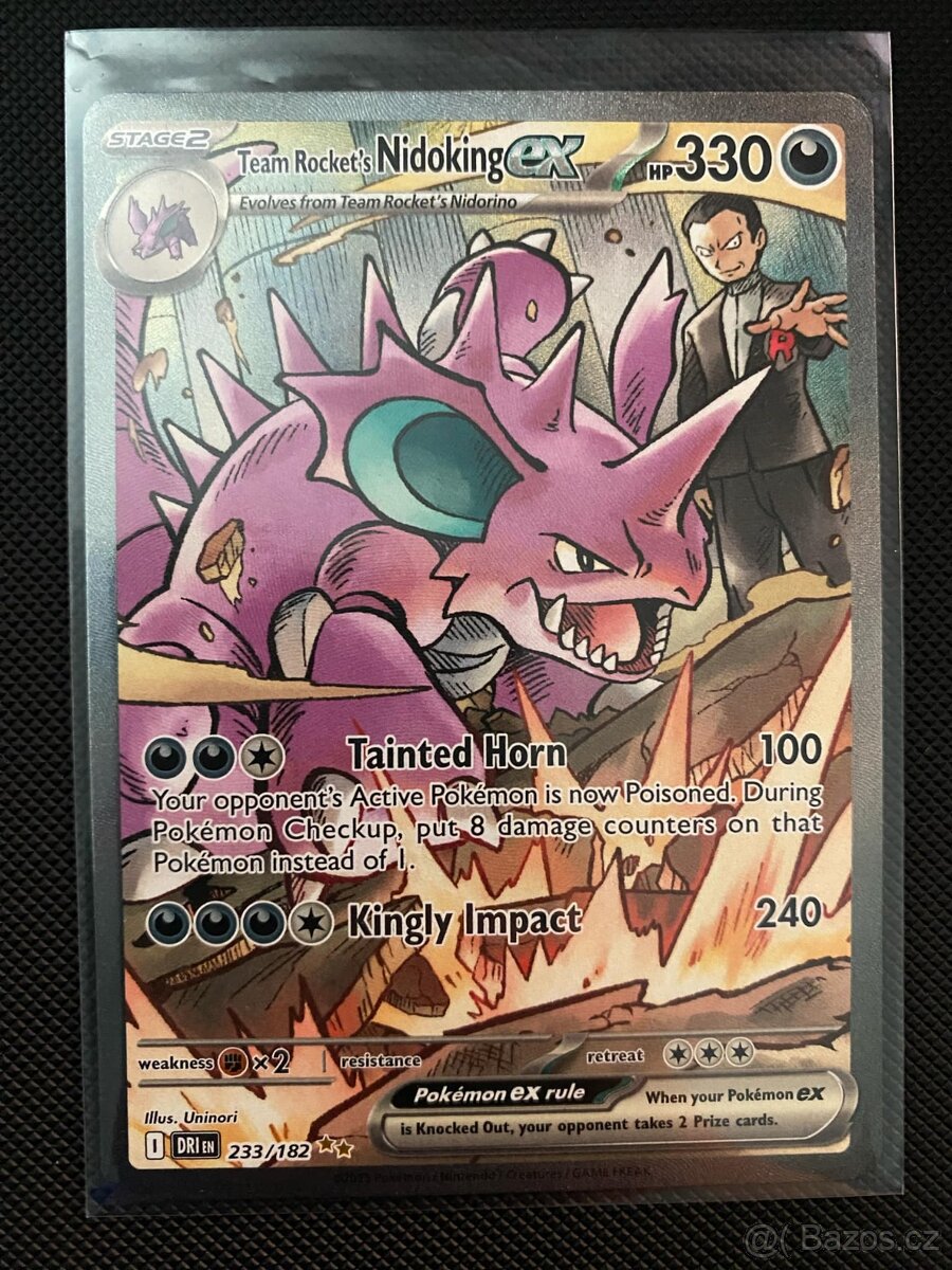 Pokemon TCG Team Rocket's Nidoking ex 233/182 SPECIAL ILLUS