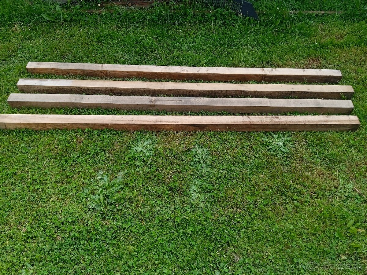 Zánovní trámky ( hranoly) 70x70 x 2300 mm /4 kusy