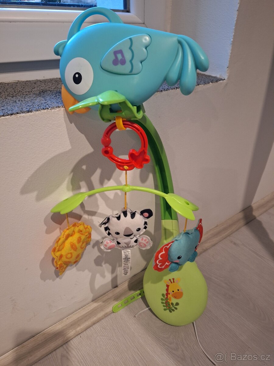 Kolotoč nad postýlku Fisher Price 3 v 1 Rainforest