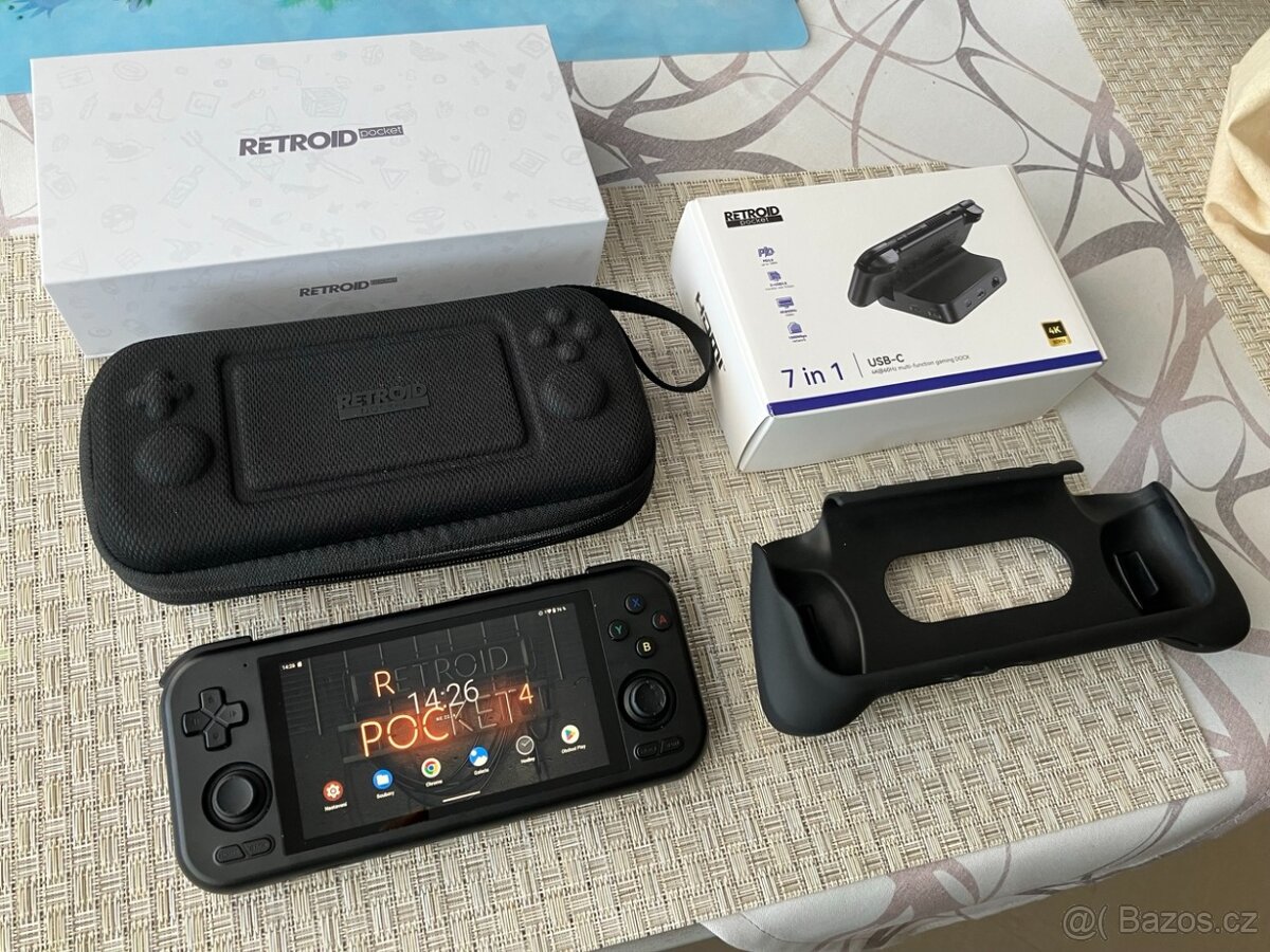 Retroid Pocket 4 PRO + 256 GB + dock 7-in-1 + grip