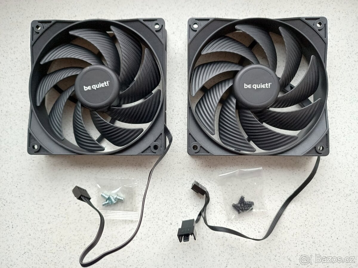 2x ventilátory PURE Wings 3 120 PWM - cena s dopravou