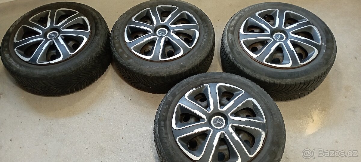 Plechové disky se zimními pneu 505/55, R16, Peugeot 308