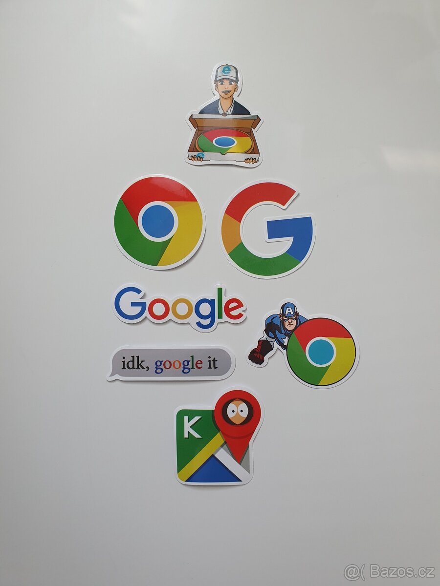 nálepky značky Google, mapy, Google Chrome, anime, captain a
