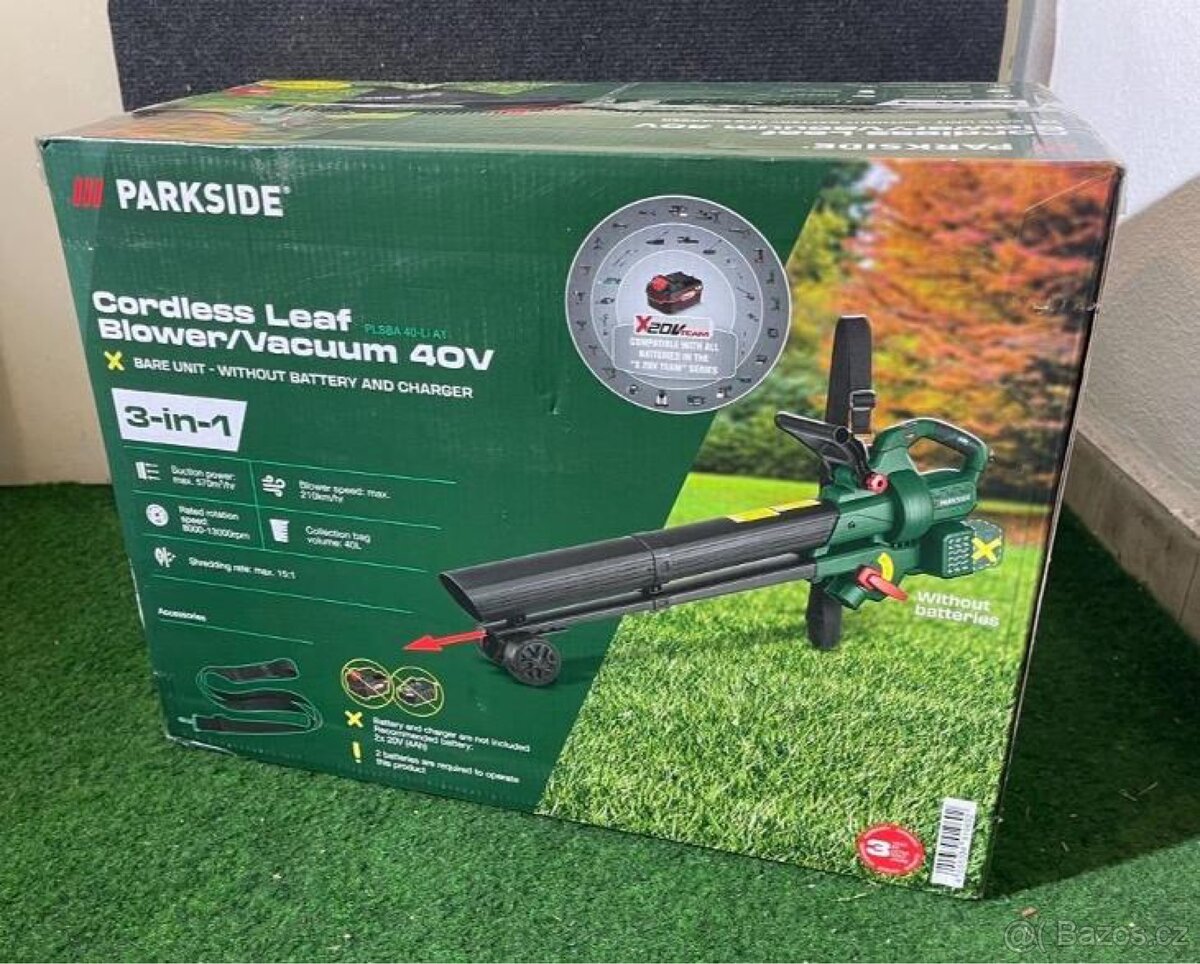 Aku vysavač / foukač listí Parkside