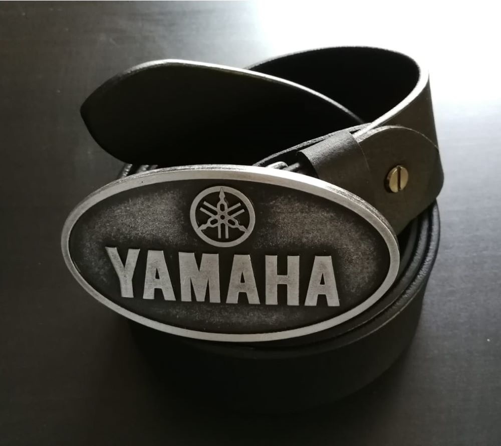 Luxusní kožený opasek s přezkou YAMAHA - nový, nepoužitý