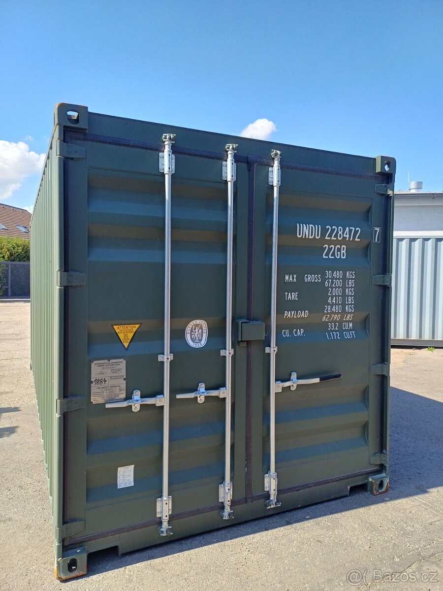 Lodní kontejner 20´ po první cestě, RAL 6007