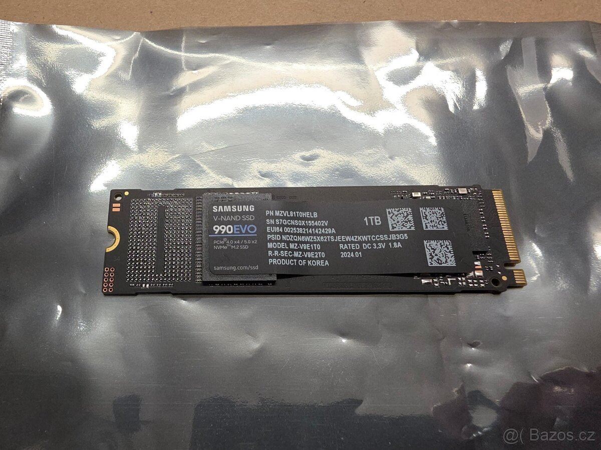 M.2 NVMe SSD Samsung 990 EVO 1TB v 100% stave