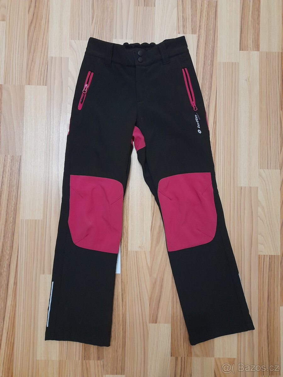 Softshellové kalhoty s fleecem, zateplené vel. 140/146