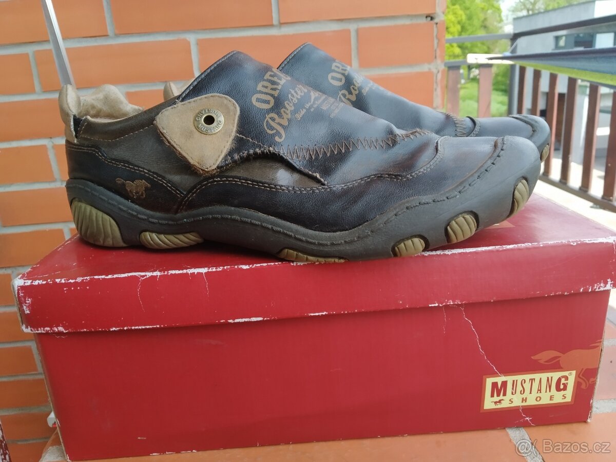 MUSTANG pánské kožené mokasíny vel. 44