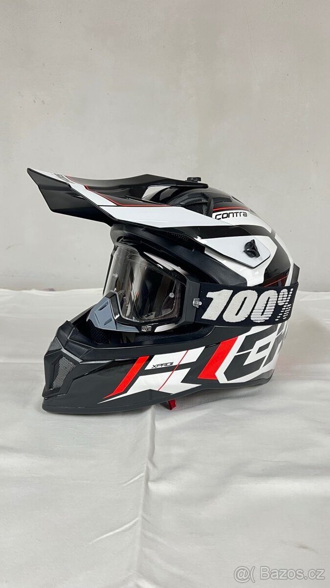 MX helma Cassida vel. M + brýle 100%