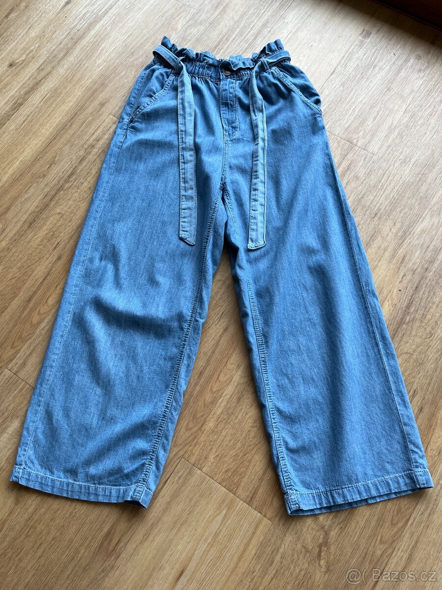 Nové moderní kalhoty široké džínové - velikost 170
