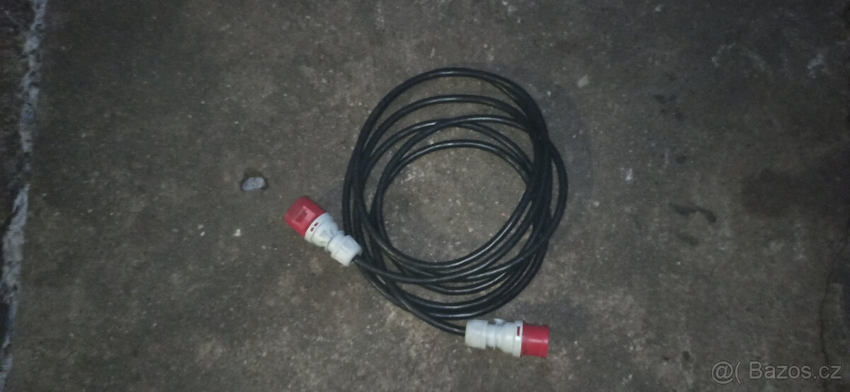 Meděný kabel prodlužovačka 6,5m Nové koncovky 4x16A Cena 500