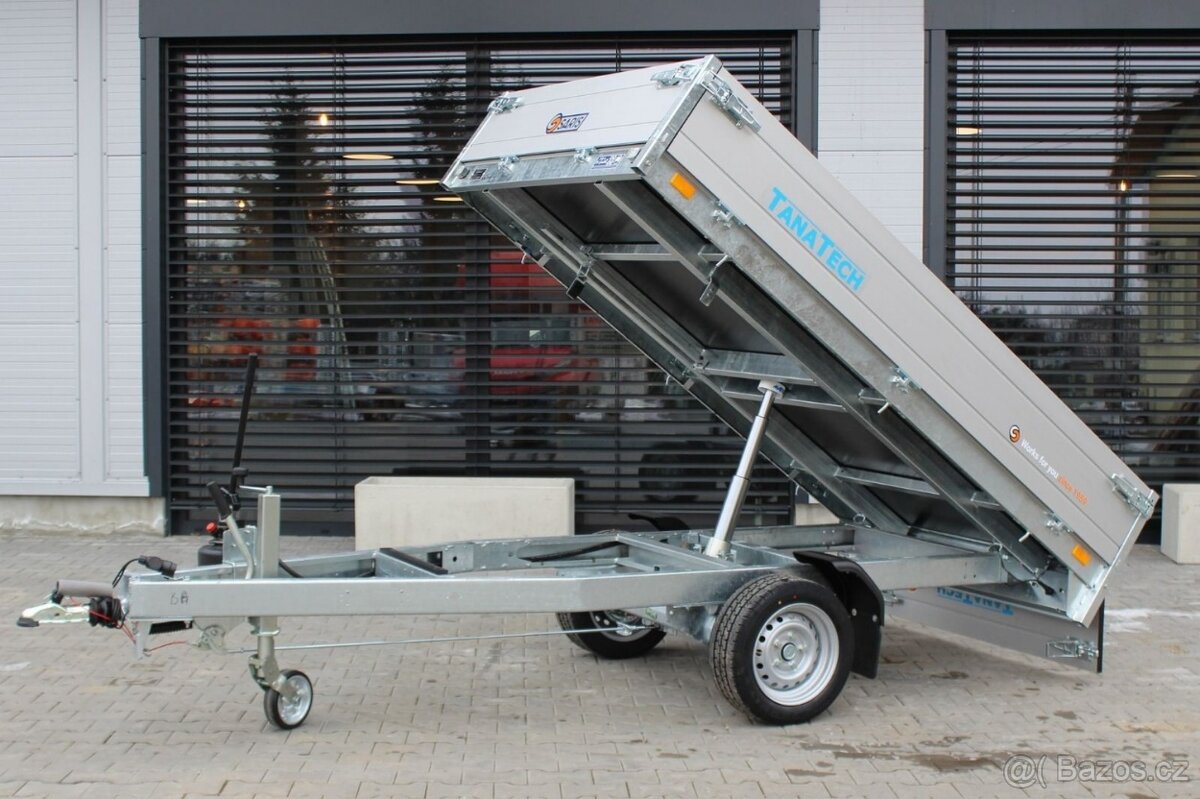 Přívěs Saris 1-str. sklápěč K1 256 150 1500kg Manu