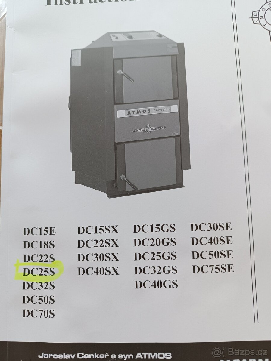 Prodám kotel Atmos DC 25S pravý