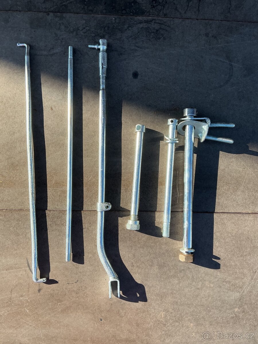 ČZ 175/501,502,505 rikša Táhla řazení+ brzdy + osy kol