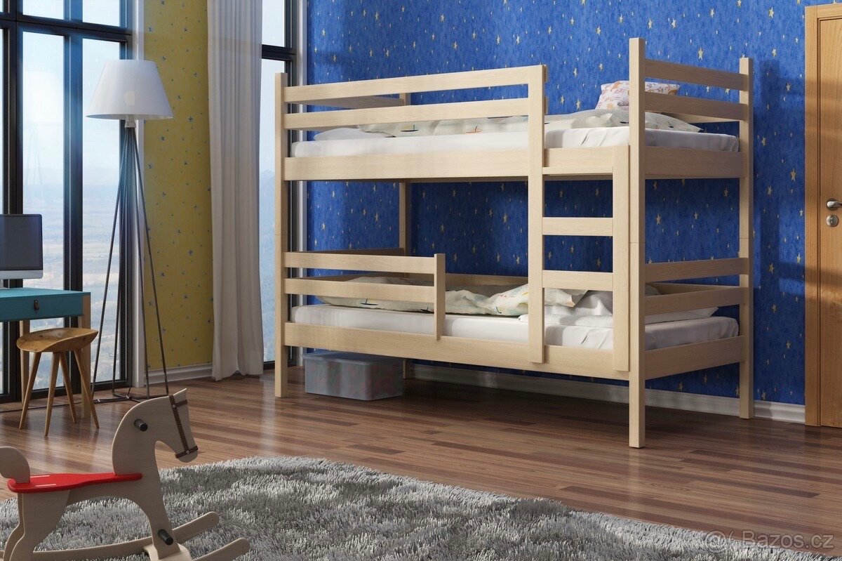 NOVÁ patrová postel palanda MASIV BOROVICE