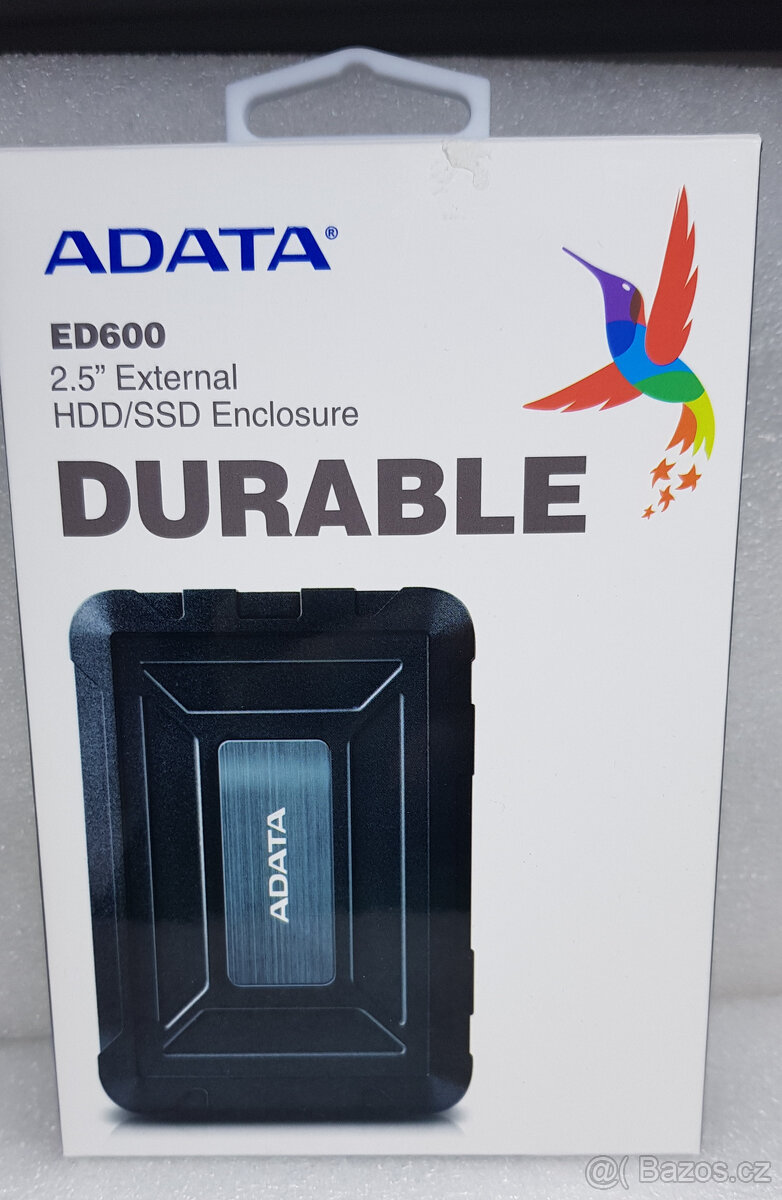 ADATA ED600 externí box, 2,5" - USB 3.1, černá